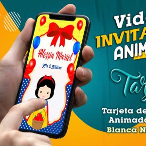 Video Invitación de Blanca Nieves Baby en MP4