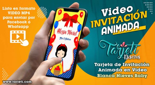 Video Invitación de Blanca Nieves Baby en MP4