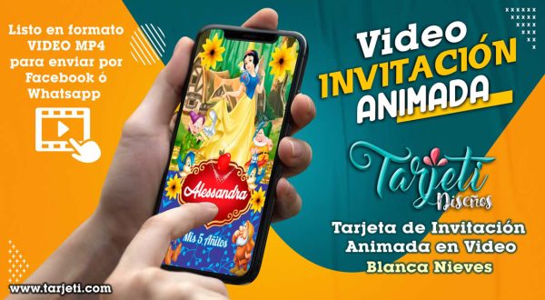 Video Invitación de Blanca Nieves en MP4