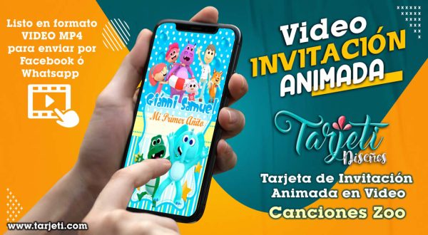 Video Invitación de Canciones Zoo en MP4