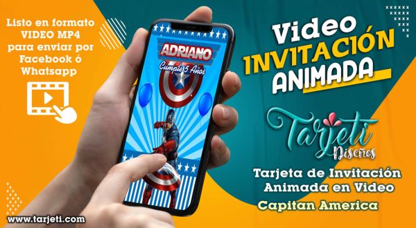 Video Invitación de Capitan America en MP4