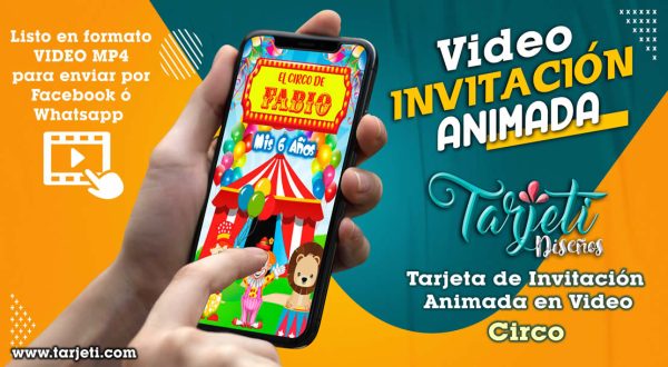 Video Invitación de Circo en MP4