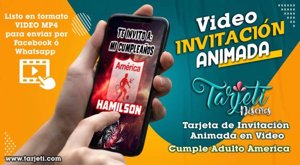 Video Invitación de Cumple Adulto America en MP4