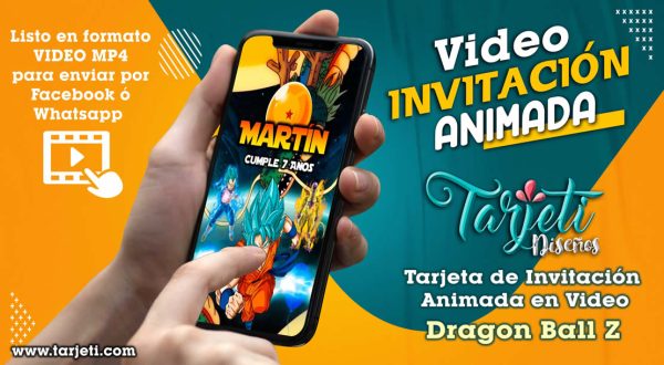 Video Invitación de Dragon Ball Z 02 en MP4