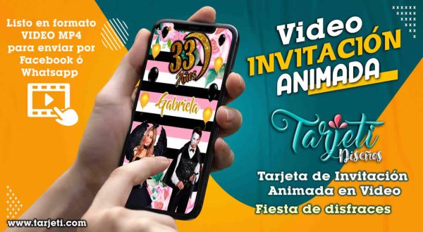Video Invitación de Fiesta de disfraces en MP4