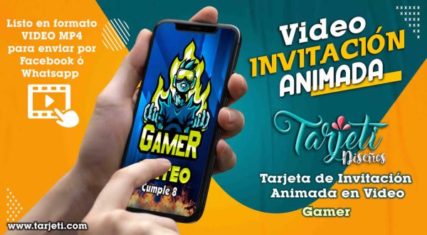Video Invitación de Gamer en MP4