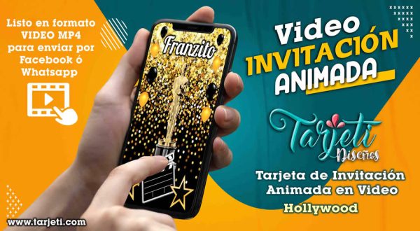 Video Invitación de Hollywood en MP4