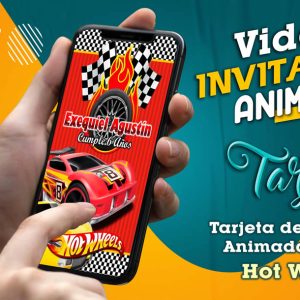 Video Invitación de Hot Wheels en MP4