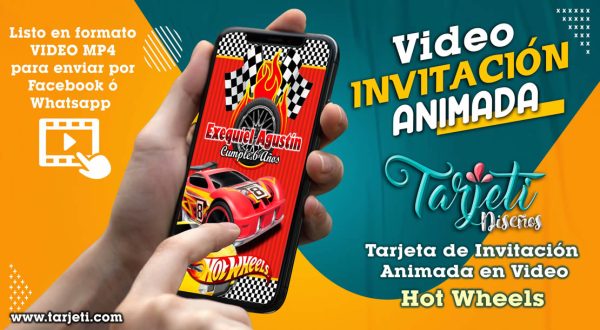 Video Invitación de Hot Wheels en MP4