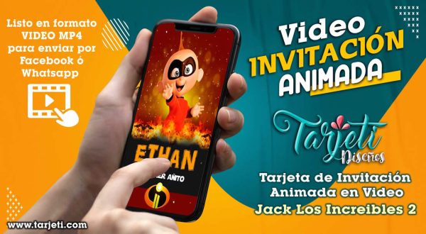 Video Invitación de Jack Los Increibles 2 en MP4