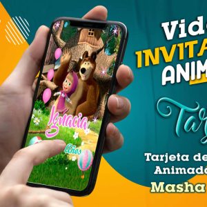 Video Invitación de Masha y el Oso en MP4
