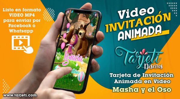 Video Invitación de Masha y el Oso en MP4