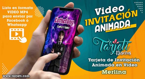 Video Invitación de Merlina en MP4