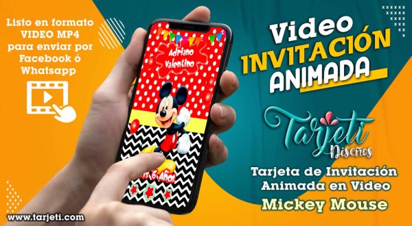 Video Invitación de Mickey Mouse en MP4