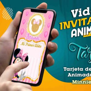 Video Invitación de Minnie Gold en MP4