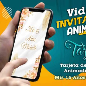 Video Invitación de Mis 15 Años Dorado 02 en MP4