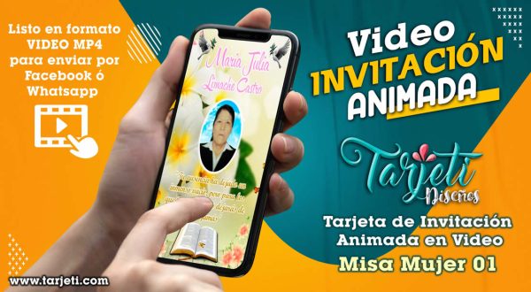 Video Invitación de Misa Mujer 01 en MP4