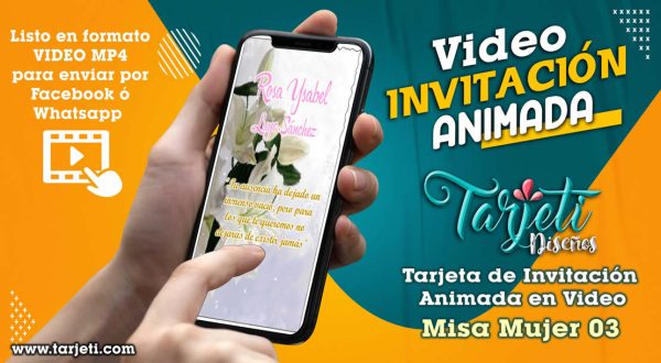 Video Invitación de Misa Mujer 03 en MP4