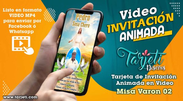 Video Invitación de Misa Varon 02 en MP4