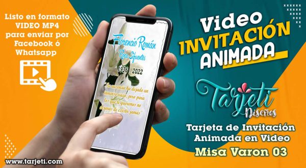 Video Invitación de Misa Varon 03 en MP4