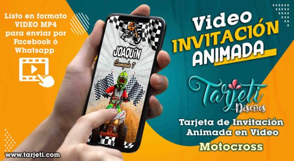 Video Invitación de Motocross en MP4
