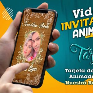 Video Invitación de Nuestra Boda Madera en MP4