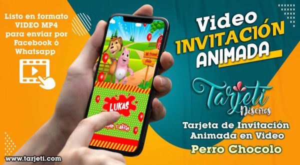 Video Invitación de Perro Chocolo en MP4