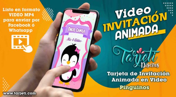 Video Invitación de Pinguinos en MP4