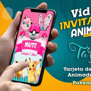 Video Invitación de Pokemon Niña en MP4