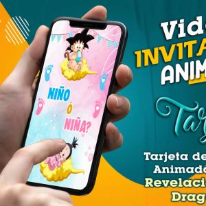 Video Invitación de Revelación Genero Dragon Ball en MP4