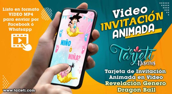 Video Invitación de Revelación Genero Dragon Ball en MP4