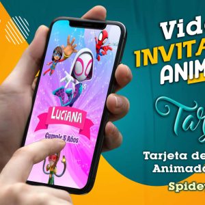 Video Invitación de Spidey Gwen en MP4