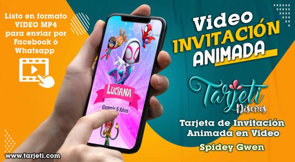 Video Invitación de Spidey Gwen en MP4