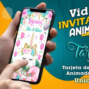 Video Invitación de Unicornio en MP4