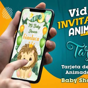 Video Invitación de Baby Shower Leon en MP4