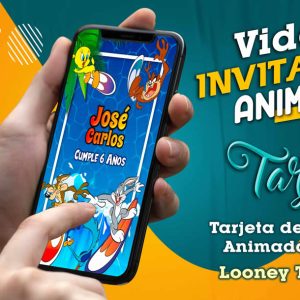 Video Invitación de Looney Tunes Surf en MP4