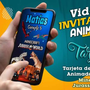 Video Invitación de Minecraft Jurassic World en MP4