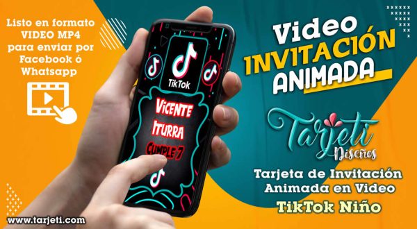 Video Invitación de TikTok Niño en MP4