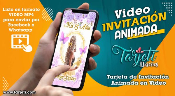 Video Invitación de Mis 15 Años Lila Dorado en MP4