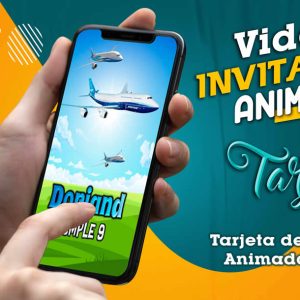 Video Invitación de Avión Real en MP4