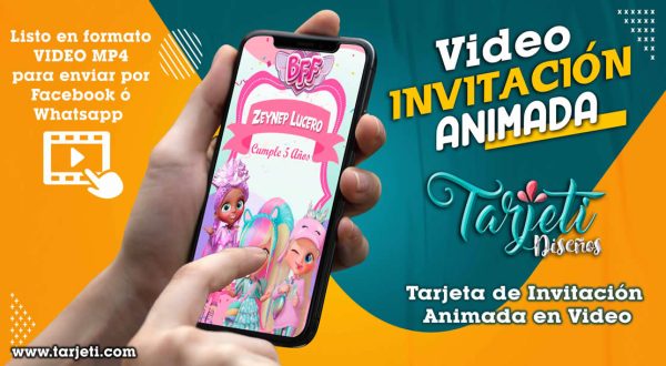 Video Invitación de BFF Cry Babies Llorones en MP4