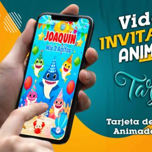 Video Invitación de Baby Sharks Fiesta en MP4