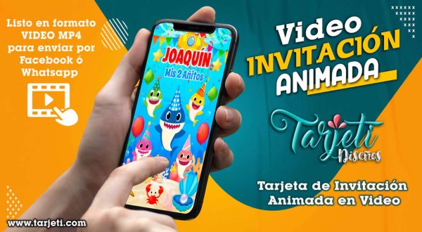 Video Invitación de Baby Sharks Fiesta en MP4