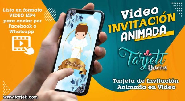 Video Invitación de Bautizo Cielo en MP4