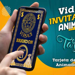 Video Invitación de Cumple Adulto Versace en MP4