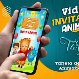 Video Invitación de Daniel el Tigre en MP4