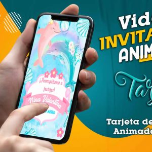 Video Invitación de Delfín Rosa en MP4
