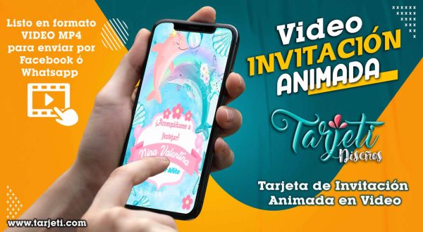 Video Invitación de Delfín Rosa en MP4
