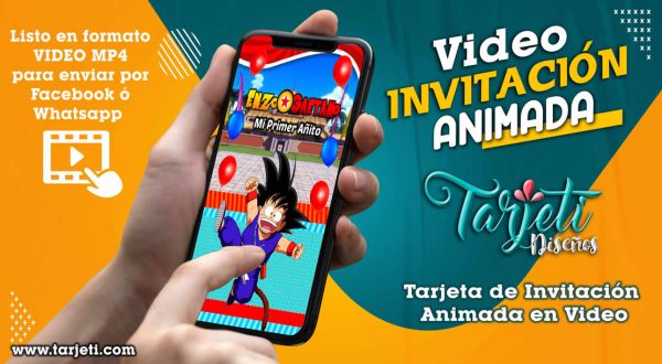 Video Invitación de Dragon Ball Goku en MP4