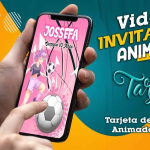 Video Invitación de Futbol Mujer en MP4